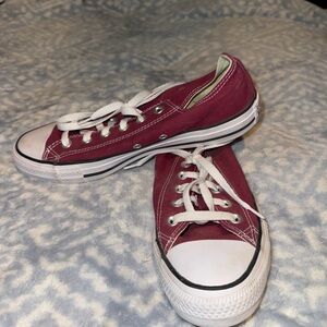 Converse Burgundy and White Sneakers